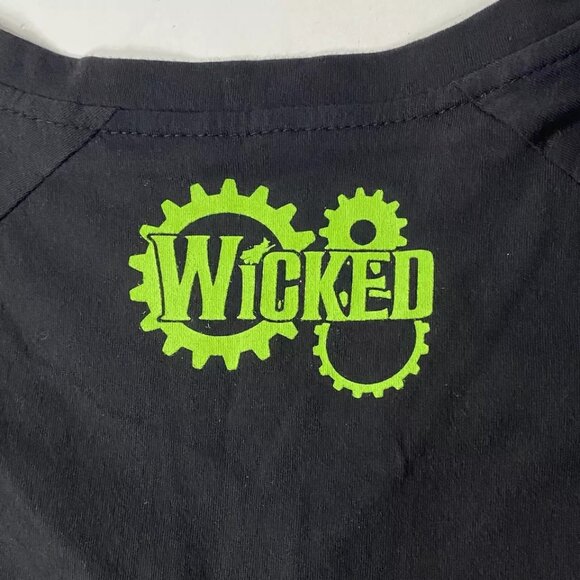 WICKED Elphaba Wear by Merch-Kin’s of OZ -Youth 4X =L Witch Faces on Black Shirt - Picture 6 of 9